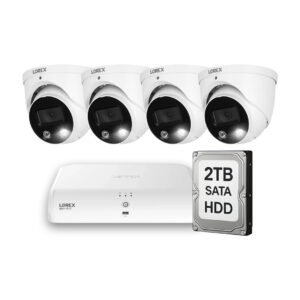 Lorex E893 4K Camera with Lorex N910 Fusion 4K+ NVR with 2TB HDD SATA