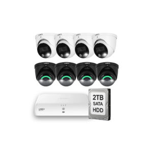 Lorex E893DD-E 4K Camera (x4) + E896DDB 4K Camera (x4) with Lorex N910 Fusion 4K+ NVR with 2TB HDD SATA