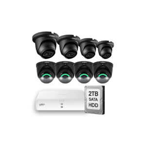 Lorex E842CDB 4K Camera (x4) + E896DDB 4K Camera (x4) with Lorex N910 Fusion 4K+ NVR with 2TB HDD SATA