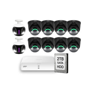 Lorex W891UAD-E 4K Camera (x2) + E896DDB 4K Camera (x8) with Lorex N910 Fusion 4K+ NVR with 2TB HDD SATA