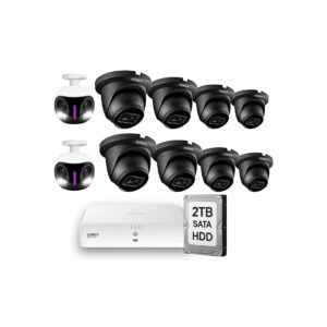 Lorex E842CDB 4K Camera (x8) + W891UAD-E 4K Camera (x2) with Lorex N910 Fusion 4K+ NVR with 2TB HDD SATA
