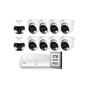 Lorex E893DD-E 4K Camera (x8) + W891UAD-E 4K Camera (x2) with Lorex N910 Fusion 4K+ NVR with 2TB HDD SATA