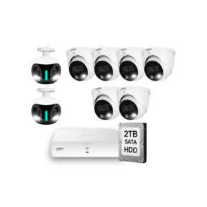 Lorex E893DD-E 4K Camera (x6) + E871AB 4K Camera (x2) with Lorex N910 Fusion 4K+ NVR with 2TB HDD SATA