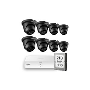 Lorex E842CDB 4K Camera (x8) with Lorex N910 Fusion 4K+ NVR with 2TB HDD SATA