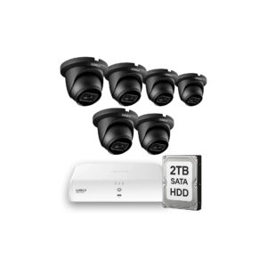 Lorex E842CDB 4K Camera (x6) with Lorex N910 Fusion 4K+ NVR with 2TB HDD SATA